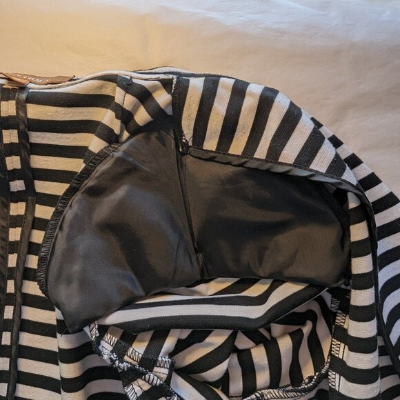 ELLEN TRACY BLAZER jacket Sz MEDIUM striped NAUTICAL VIBES OFFICE PREPPY **WOW** - Picture 7 of 12